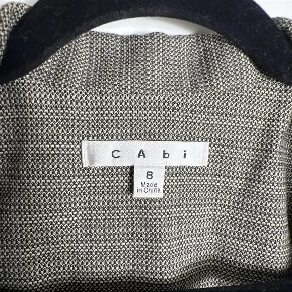 CABi Barrister Tweed Ruched 3/4 Sleeve Womens Blazer Style 923  Brown Size 8 - Picture 2 of 12